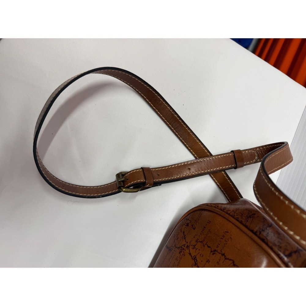 NWT Patricia Nash Gracchi Frame Leather RIOT RUST MAP Satchel Crossbody PURSE - Picture 10 of 10